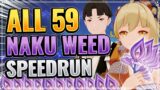 ALL 59 NAKU WEED LOCATIONS! (DETAILED + EFFICIENT ROUTE!) Genshin Impact Farming Route Inazuma