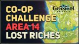 Co-Op Challenge Lost Riches Treasure Area 14 Genshin Impact (Mt. Aozang)