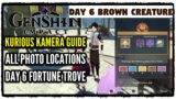 Genshin Impact BROWN CREATURE Kurious Kamera Quest Guide All Photo Locations (DAY 6) Fortune Trove