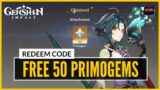 Genshin Impact – Free 50 Primogem | Claim Before It Expires [Redeem Code]