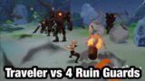 Geo Traveler vs 4 Ruin Guards Showcase | Genshin Impact