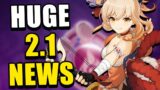 HUGE CHANGES COMING.. 2.1 PATCH NOTES | Genshin Impact