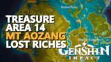 Treasure Area 14 Clues Locations Lost Riches Genshin Impact Mt Aozang