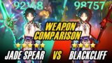 Xiao Best Weapon Comparison – Primordial Jade Spear VS Black Cliff – Genshin Impact