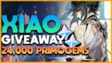 Xiao Giveaway is HERE! 24,000 Primogems! Genshin Impact free Primogems. Xiao is Coming!