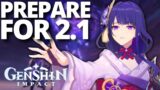 quick ways to prepare for 2.1 | Genshin Impact