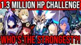 1.3 MILLION HP CHALLENGE! WHO'S THE BEST DPS?! 16 Popular Teams! Genshin Impact