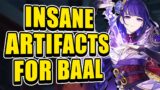 CRAZY ARTIFACTS FOR BAAL (GIVEAWAY INSIDE) | Genshin Impact