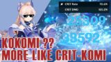 CRIT KOKOMI BUILD!! 70% Crit Rate!! Meme Build // Genshin Impact