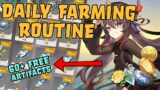 Farm with me! AR55 Artifact, Ore & Monster Daily Farming Route | Genshin Impact