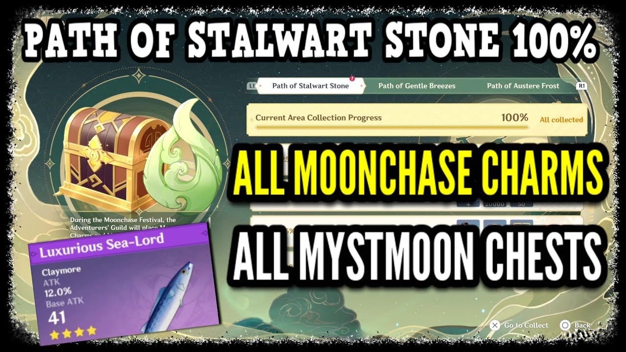 Genshin Impact All Moonchase Charms & Mystmoon Chests for Path of Stalwart Stone All