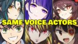Genshin impact All Characters Japanese Dub Voice Actors Seiyuu Same Anime Characters