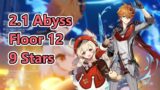 Klee and Childe Floor 12 9 Stars Abyss 2.1 (Genshin Impact)