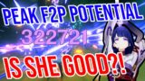 PEAK POTENTIAL F2P C0 Raiden! Is She Actually Good?! Genshin Impact