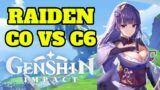RAIDEN SHOGUN C0 VS C6!! GENSHIN IMPACT