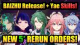 NEW BAIZHU RELEASE!+ 5* RERUN Banners ORDER! & YAE SKILLS! | Genshin Impact