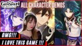 NEW PLAYER Reacts to EVERY Genshin Impact Character DEMO for the FIRST TIME !!!