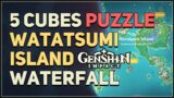 Watatsumi Island Waterfall 5 Cubes Rotation Puzzle Genshin Impact