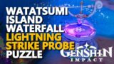 Watatsumi Island Waterfall Lightning Strike Probe Compass Puzzle Genshin Impact