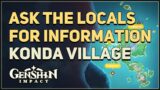 Ask the locals for information Genshin Impact (A Strange Story in Konda)