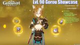 Genshin Impact – LvL 90 Gorou Skills & Gameplay Showcase