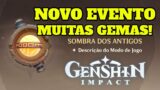 NOVO EVENTO COM MUITAS GEMAS!!! MODO DE JOGO "SOMBRAS DOS ANTIGOS" GENSHIN IMPACT