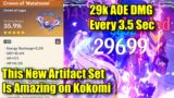 New Ocean-Hued Clam 4 Set is Amazing on Kokomi !! Genshin Impact 2.3 New Artifact Set