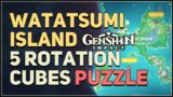 Watatsumi Island 5 Rotation Cubes Puzzle Genshin Impact