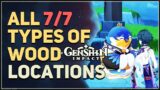 All Types of Wood Locations Genshin Impact