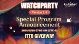 [GENSHIN 2.4] LIYUE FESTIVAL WATCHPARTY & ITTO GIVEAWAY | GENSHIN IMPACT