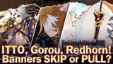 Geo Mains RISE! ARATAKI ITTO & Redhorn Banners REVIEW + GOROU Demo Reaction | Genshin Impact 2.3