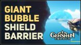 Giant Water Bubble Shield Barrier Puzzle Genshin Impact