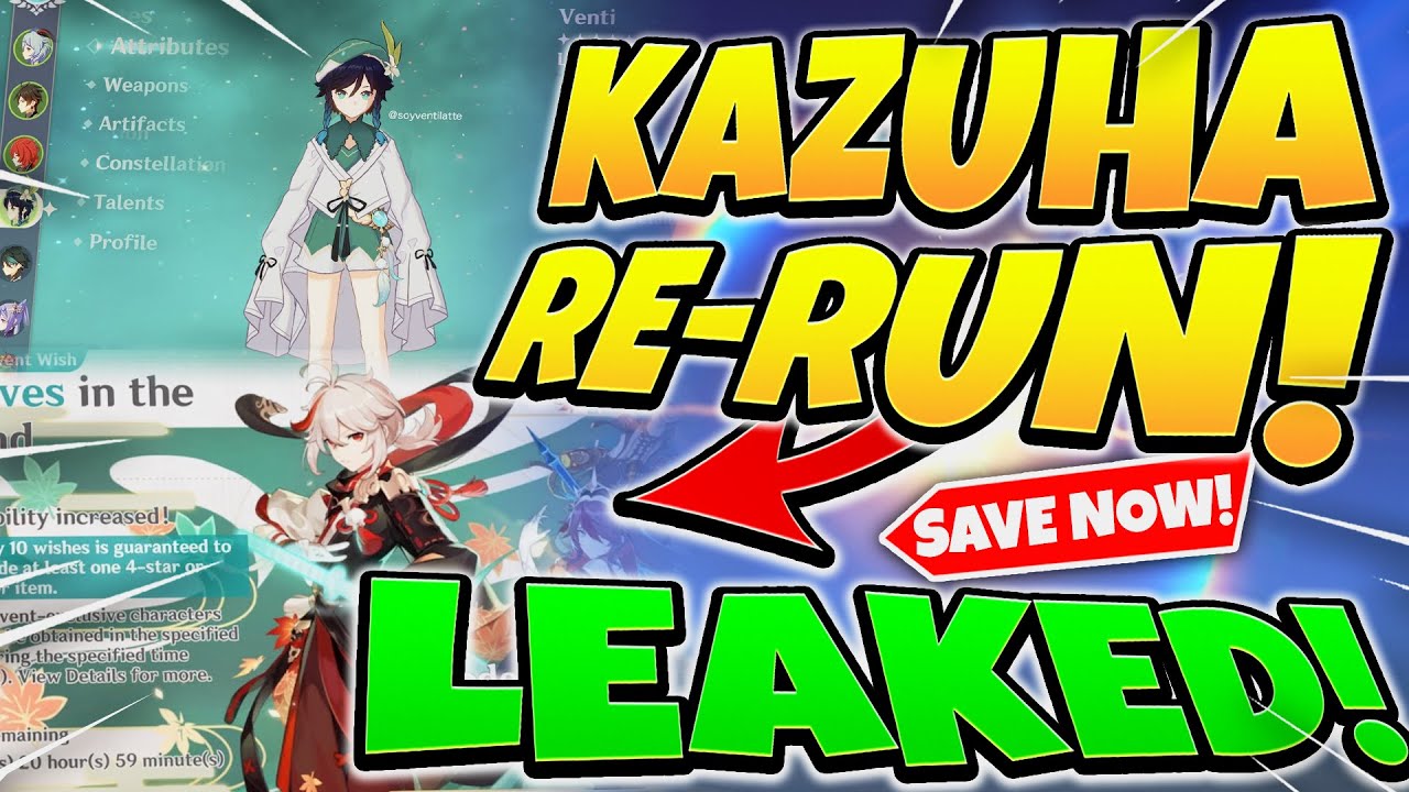 Kazuha Re-Run DATE! + 2.5 Mondstadt SKINS! | Genshin Impact - Genshin ...