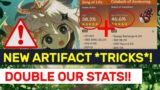 NEW 2.3 Artifact TRICKS! DOUBLE OUR STATS & DMG!! For Itto & Noelle! | Genshin Impact