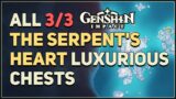 All 3 The Serpent's Heart Luxurious Chest Puzzles Genshin Impact