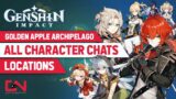 All Character Chats Locations – Genshin Impact Golden Apple Archipelago