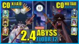 C0 Xiao Deathmatch and C0 Hutao Blackcliff 2x Cryo NEW 2.4 Spiral Abyss Floor 12  | Genshin Impact