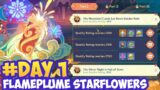 DAY 1!! Flameplume Starflowers Fleeting Colors in Flight Event Genshin Impact