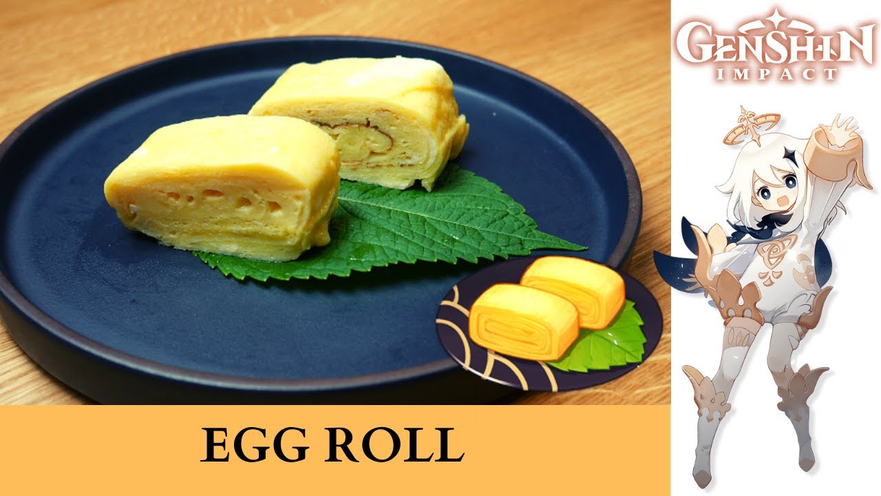 Genshin Impact Recipe 56 / Egg Roll / My first time making Tamagoyaki