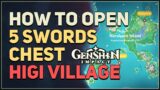 Higi Village 5 Swords Chest Puzzle Genshin Impact