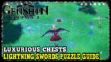 Lightning Swords Luxurious Chest Puzzle Solution in Genshin Impact (Musoujin Gorge Luxurious Chest)