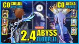 NEW 2.4 ABYSS FLOOR 11 First Try Thunder Manifestation | Genshin Impact