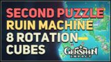 Watatsumi Island Ruin Machine Second Puzzle Genshin Impact (8 Rotation Cubes puzzle)