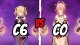 C6 Fischl VS C0 Yae Miko | Who Is Better? | Genshin Impact 2.5