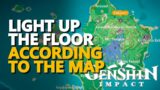 Light up the Floor according to the map Genshin Impact