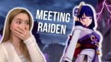 MEETING RAIDEN SHOGUN REACTION (Genshin Impact)