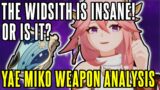 WIDSITH IS INSANELY STRONG! OR IS IT? | Yae Miko Weapon Analysis – Genshin Impact