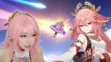 i cosplayed yae miko for good luck on her banner | Genshin Impact