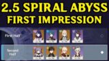 2.5 New Spiral Abyss First Impression | Raiden and Keqing Team [Genshin Impact]