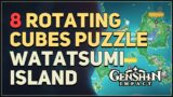 8 Rotating Cubes Puzzle Watatsumi Island Genshin Impact
